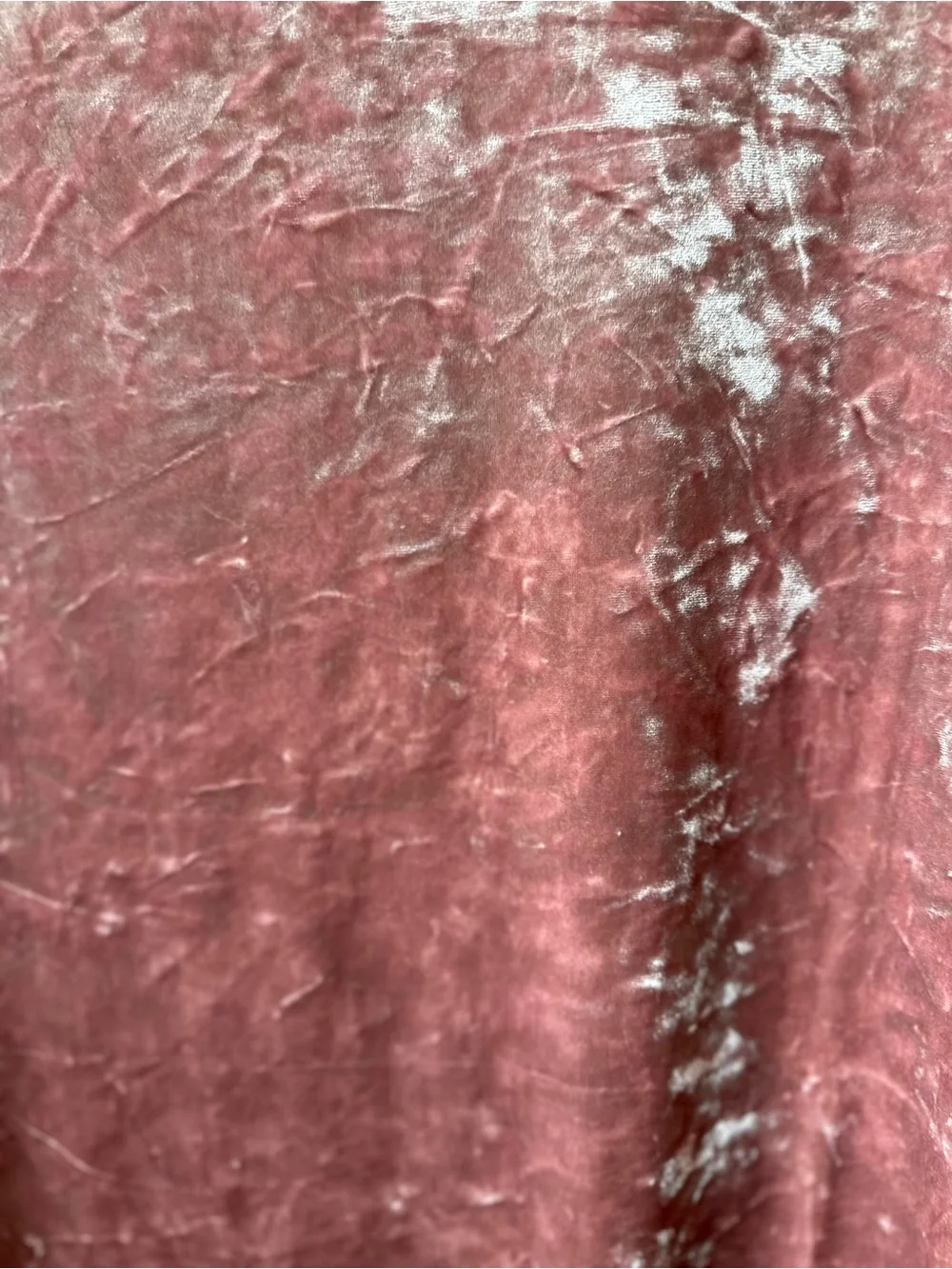 NWT Yelete Dusty Rose Crushed Velvet T-Shirt Mini Dress S